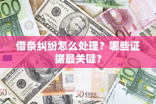 武汉借条纠纷怎么处理？哪些证据最关键？
