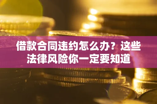 武汉借款合同违约怎么办？这些法律风险你一定要知道