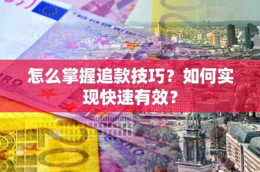 武汉怎么掌握追款技巧？如何实现快速有效？