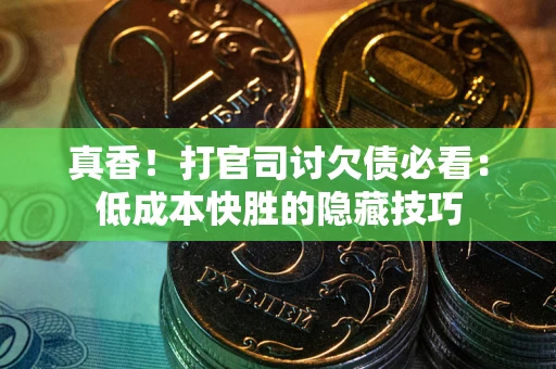 武汉真香！打官司讨欠债必看：低成本快胜的隐藏技巧