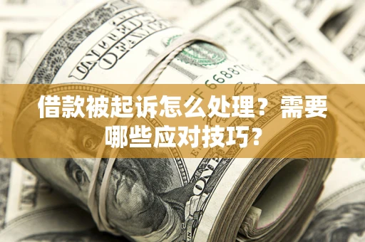 武汉借款被起诉怎么处理？需要哪些应对技巧？
