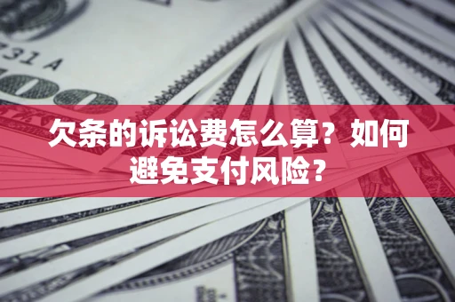 武汉欠条的诉讼费怎么算？如何避免支付风险？