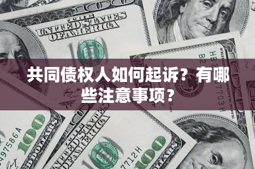 武汉共同债权人如何起诉？有哪些注意事项？